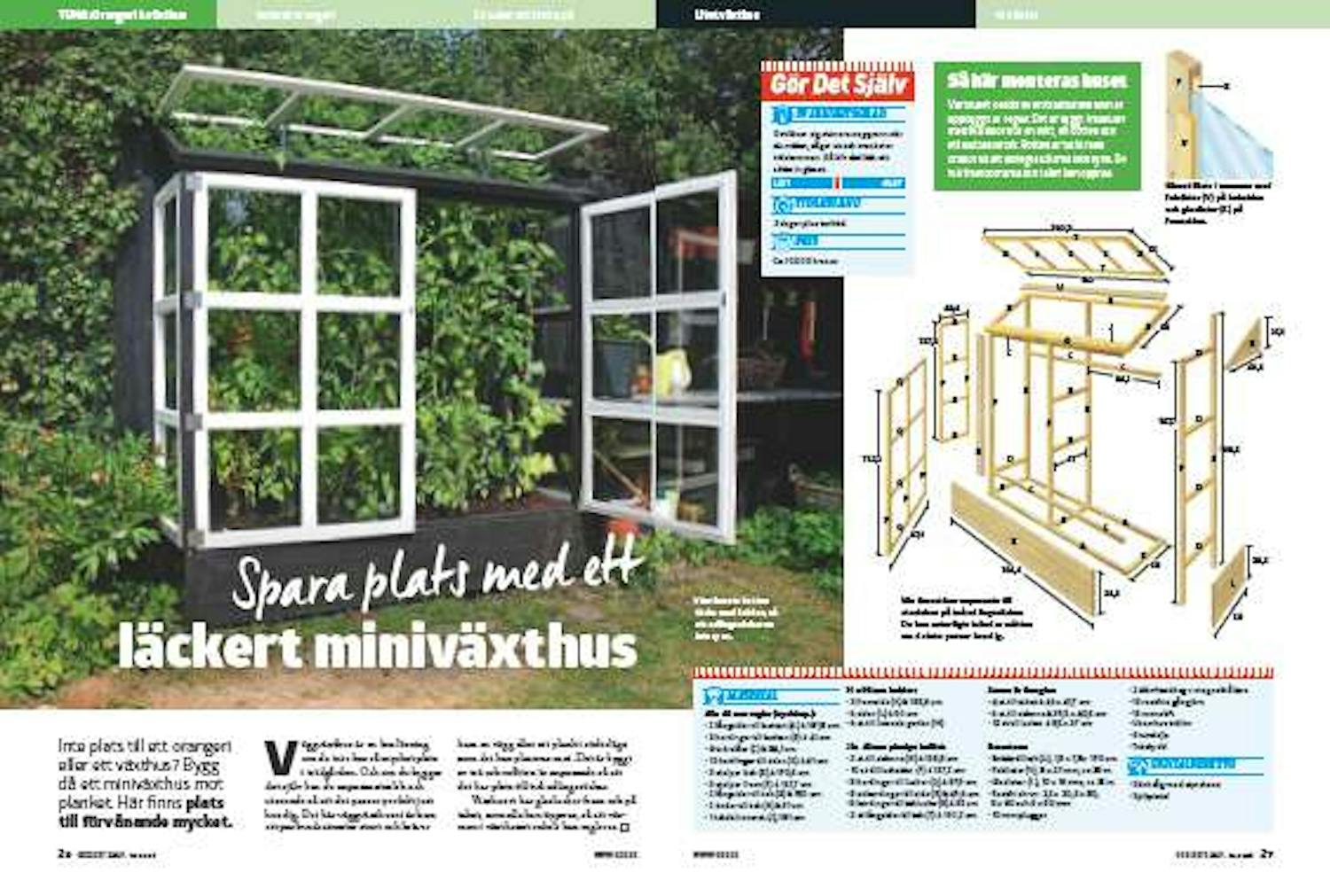 Växthus mot vägg Växthus mot vägg